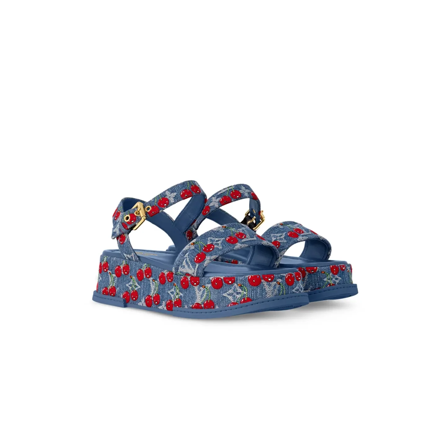 Louis Vuitton LV x TM Maya Platform Sandal Blue 1AHNYB
