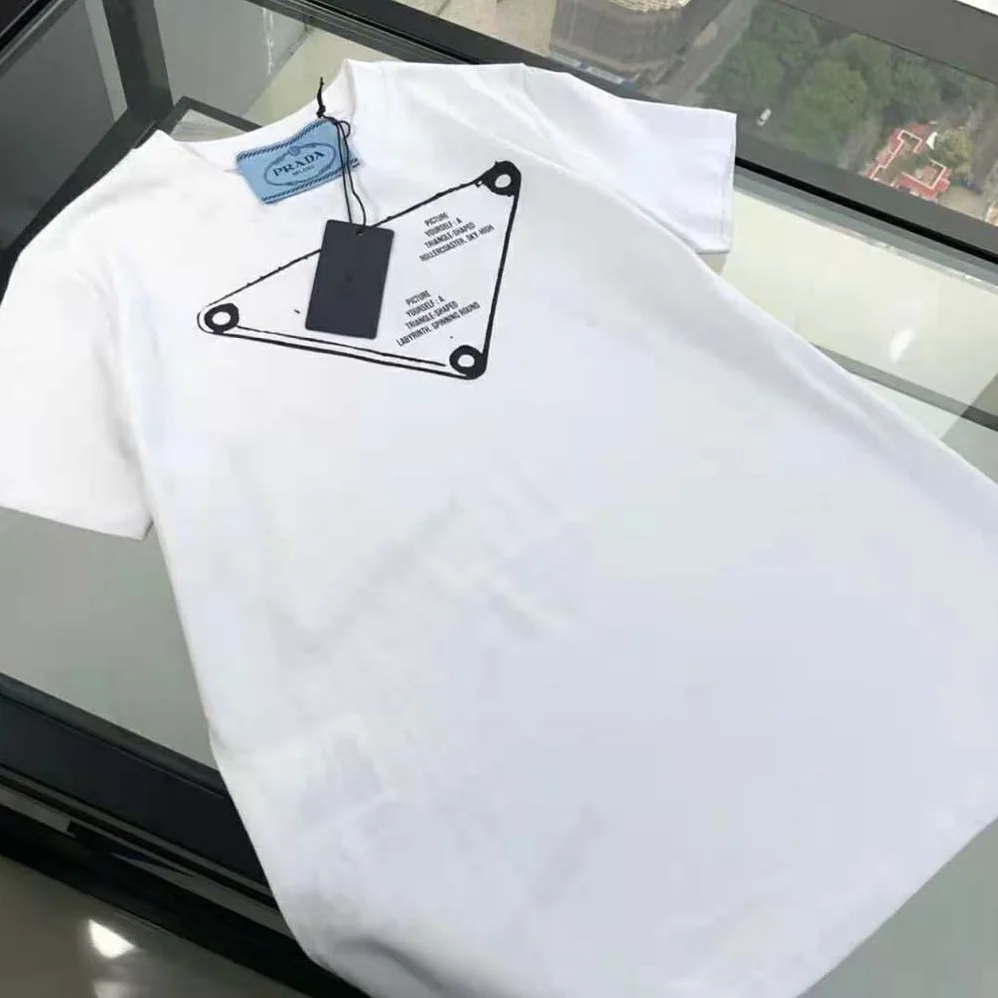 Prada Printed Jersey T-shirt for Women in White