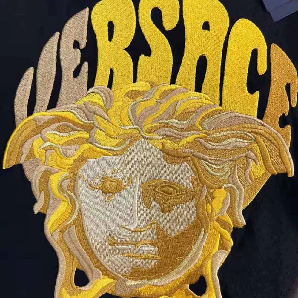 Versace Medusa Music T-Shirt in Cotton for Women in Black Versace Medusa Music T-Shirt in Cotton for Women in Black