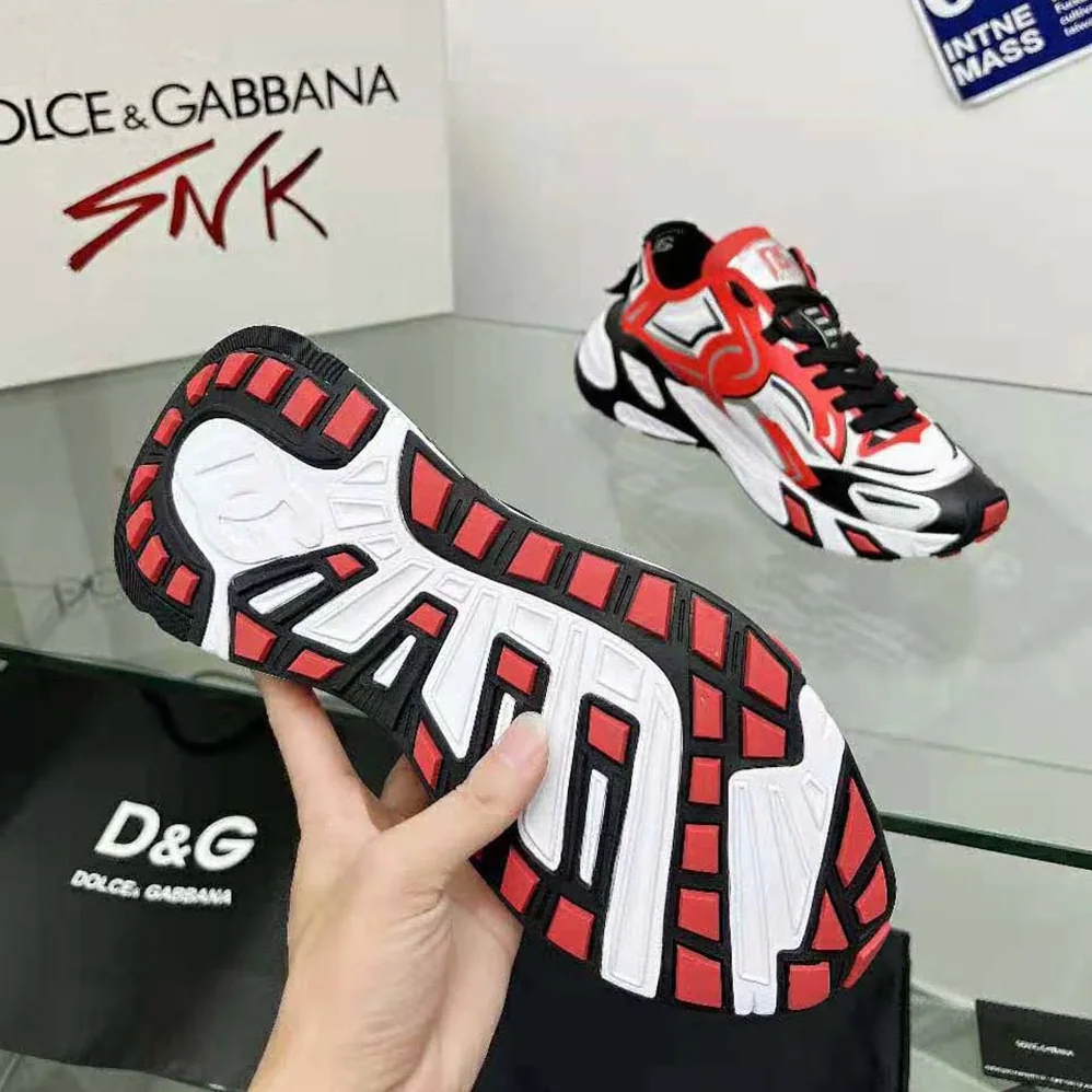 Dolce Gabbana D&G Mesh Fast Sneakers for Men in Red Dolce Gabbana D&G Mesh Fast Sneakers for Men in Red