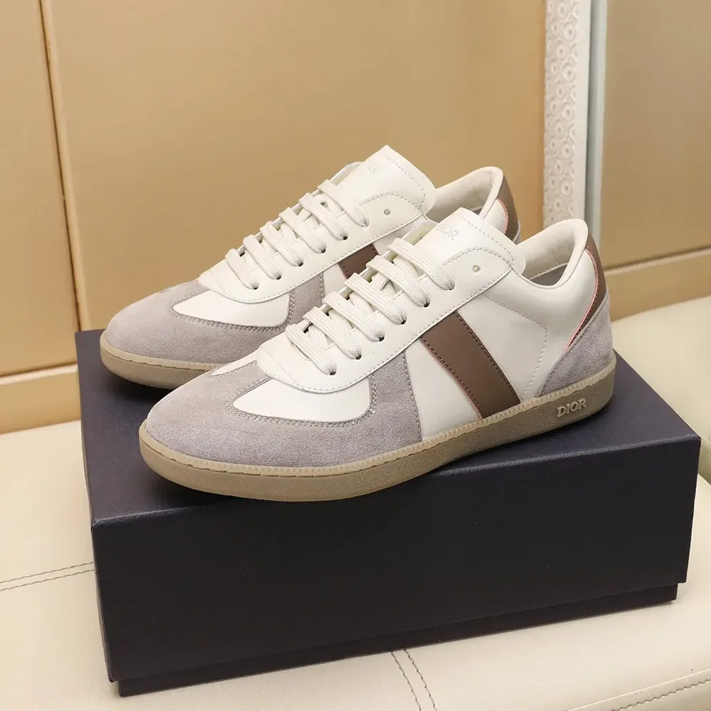 Dior B01 Matchpoint Sneaker Gray and White Smooth Calfskin with Gray Suede for Unisex Dior B01 Matchpoint Sneaker Gray and White Smooth Calfskin with Gray Suede for Unisex