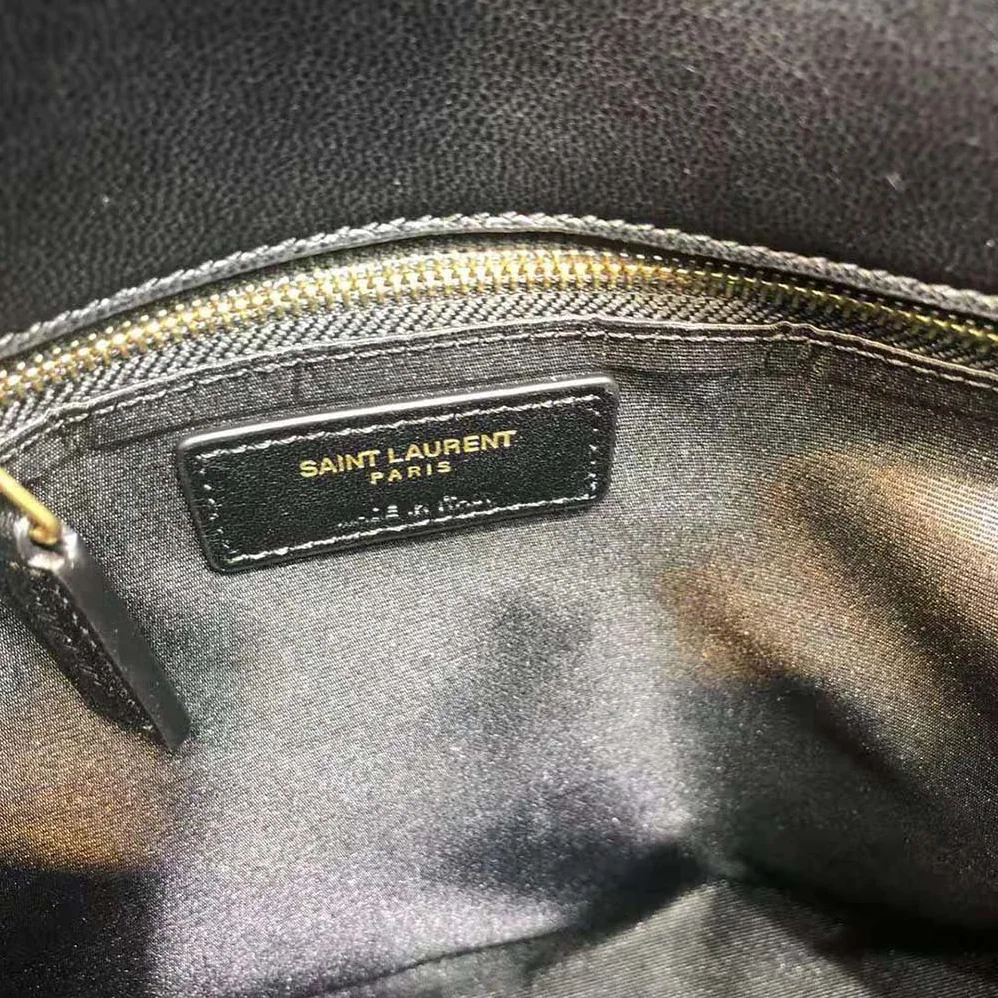 Saint Laurent YSL Puffer Medium Chain Bag in Quilted Lambskin for Women in Black/Gold Saint Laurent YSL Puffer Medium Chain Bag in Quilted Lambskin for Women in Black/Gold