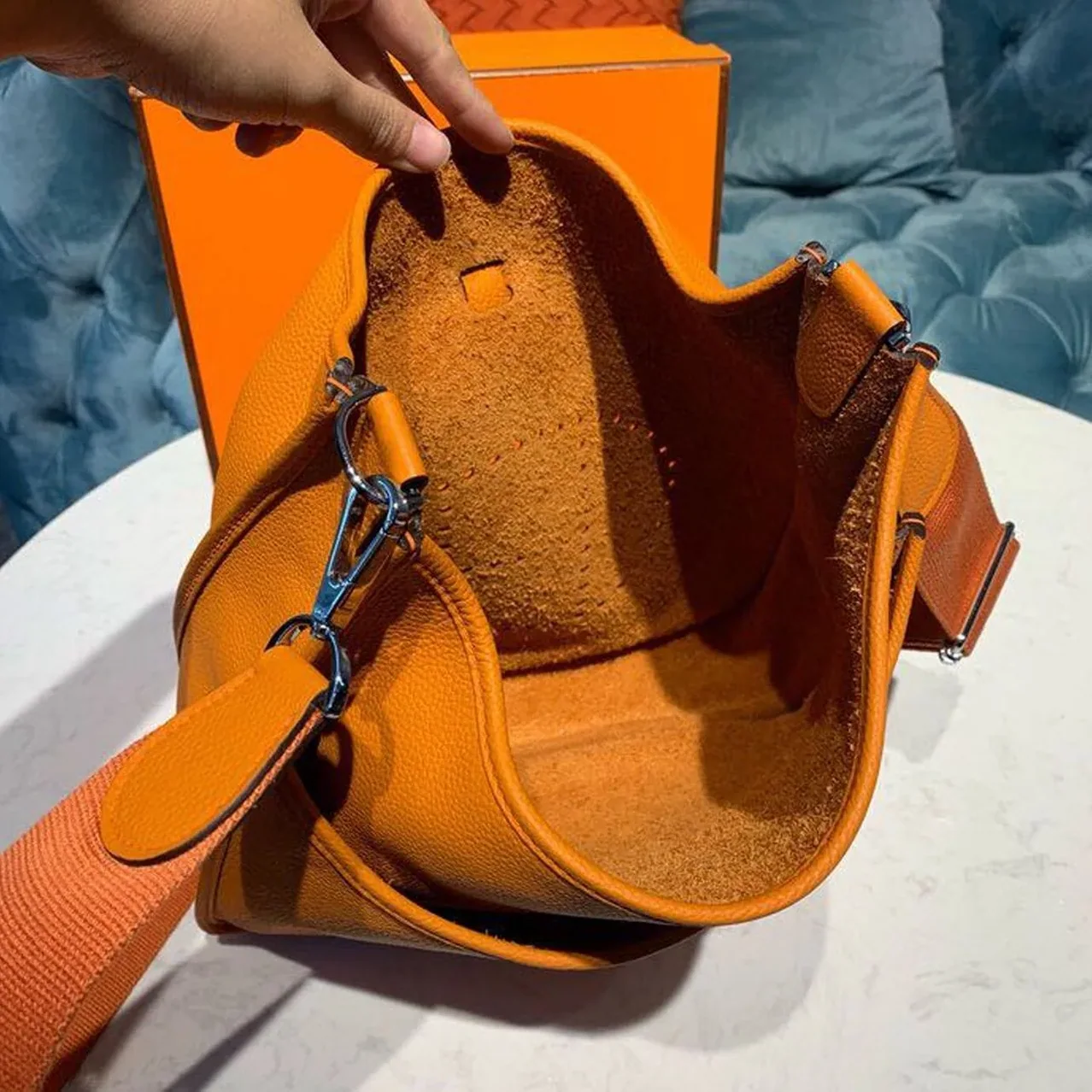 Hermes Evelyne III GM Bag Orange / Hermes Evelyne III GM Bag Orange /