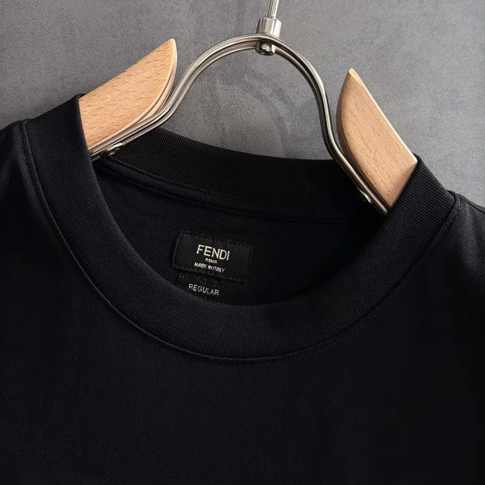 Fendi Black Cotton T for Men in shirt