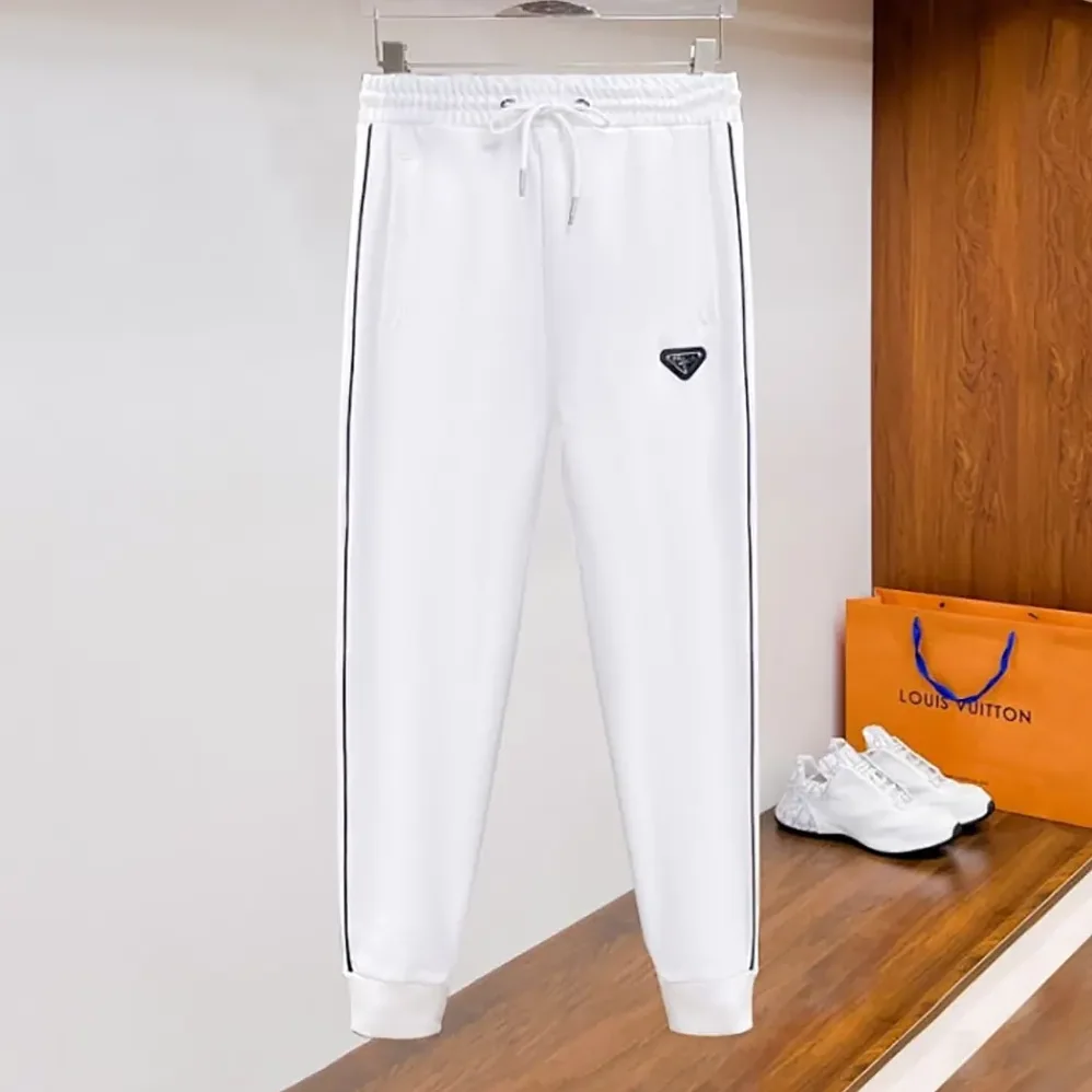 Prada Sweatpants with Re-Nylon Details for Men in White