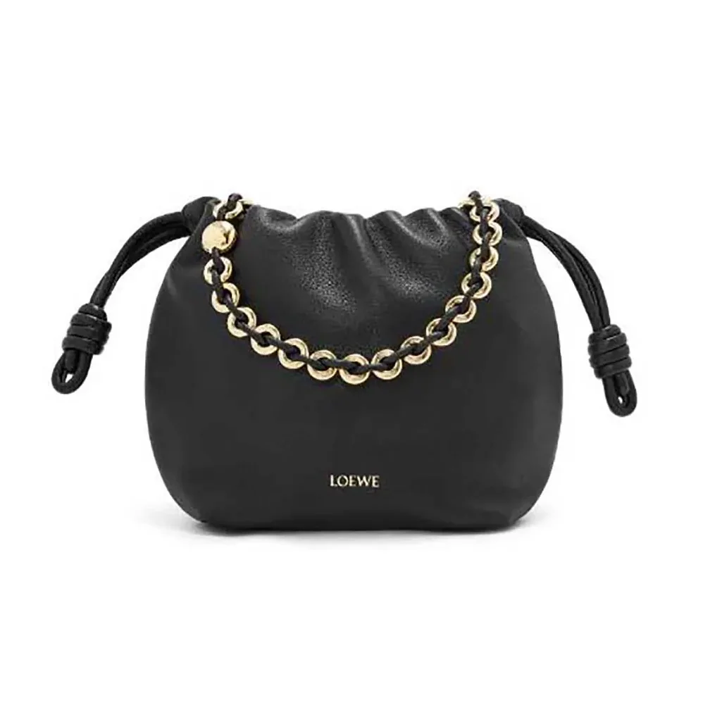 Loewe Mini Flamenco Purse Bag in Mellow Nappa Lambskin for Women in Black