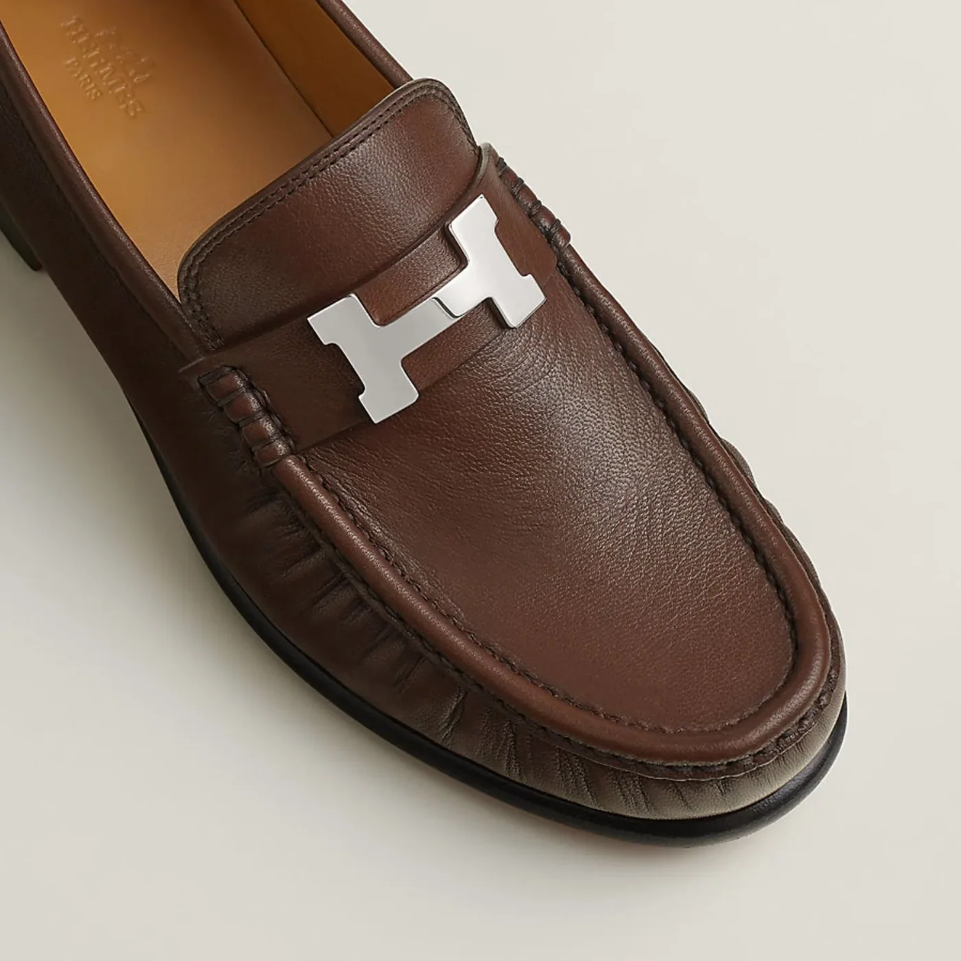 Hermes Karlo Loafers Marron Pecan Hermes Karlo Loafers Marron Pecan
