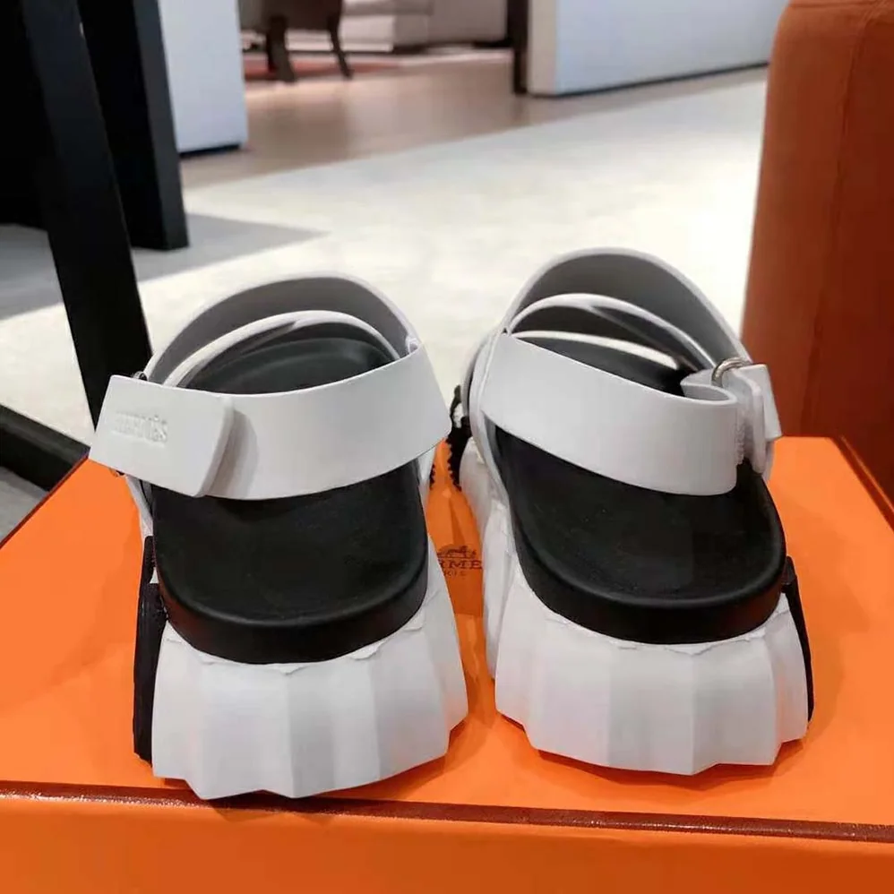 Hermes Electric Sandal in Calfskin for Women in White Hermes Electric Sandal in Calfskin for Women in White