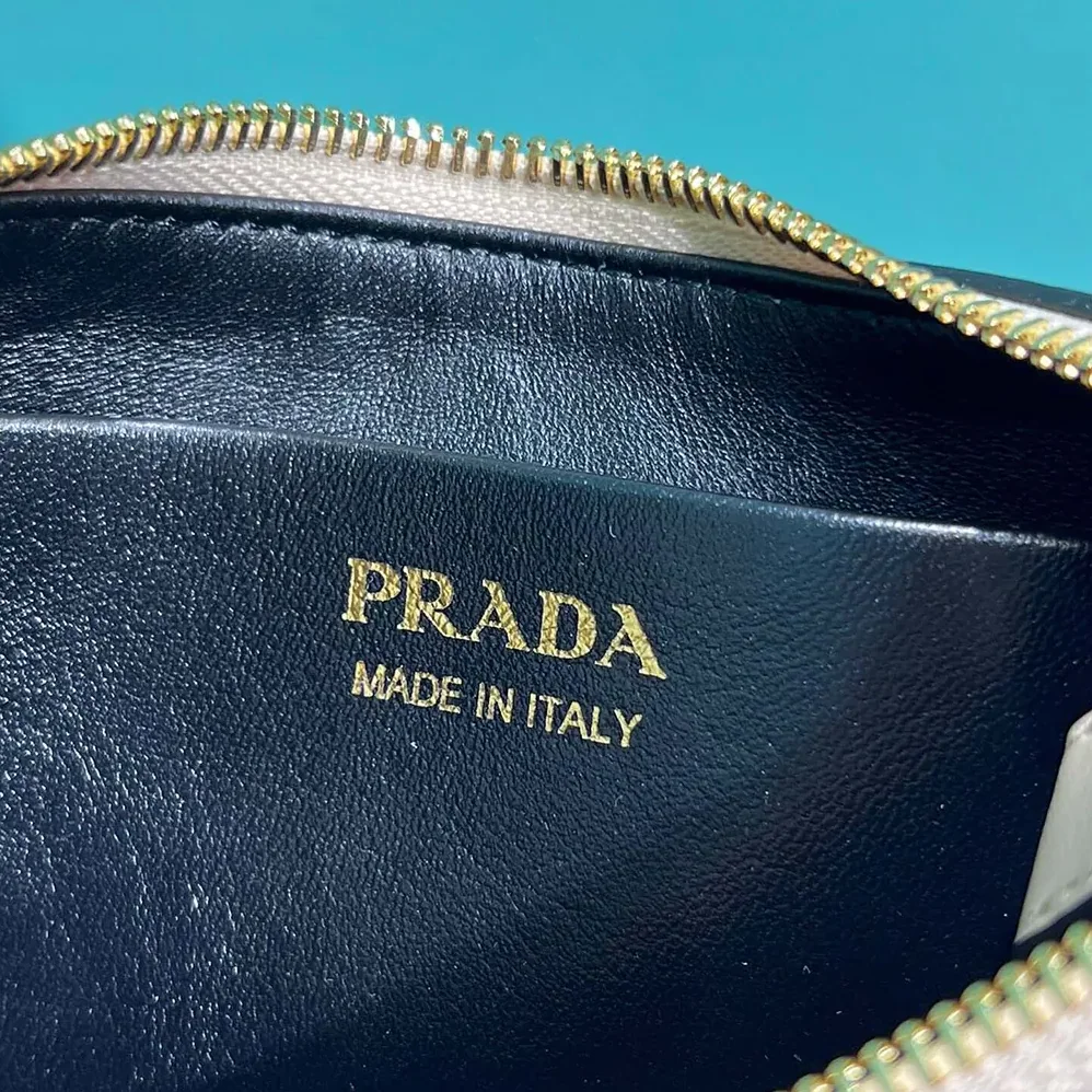 Prada Arqué Mini Leather Shoulder Bag for Women in Sand Beige