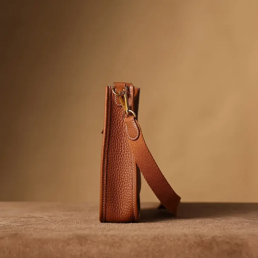 Hermes Evelyne 16 Amazone in Clemence Leather for Women in Brown/Gold