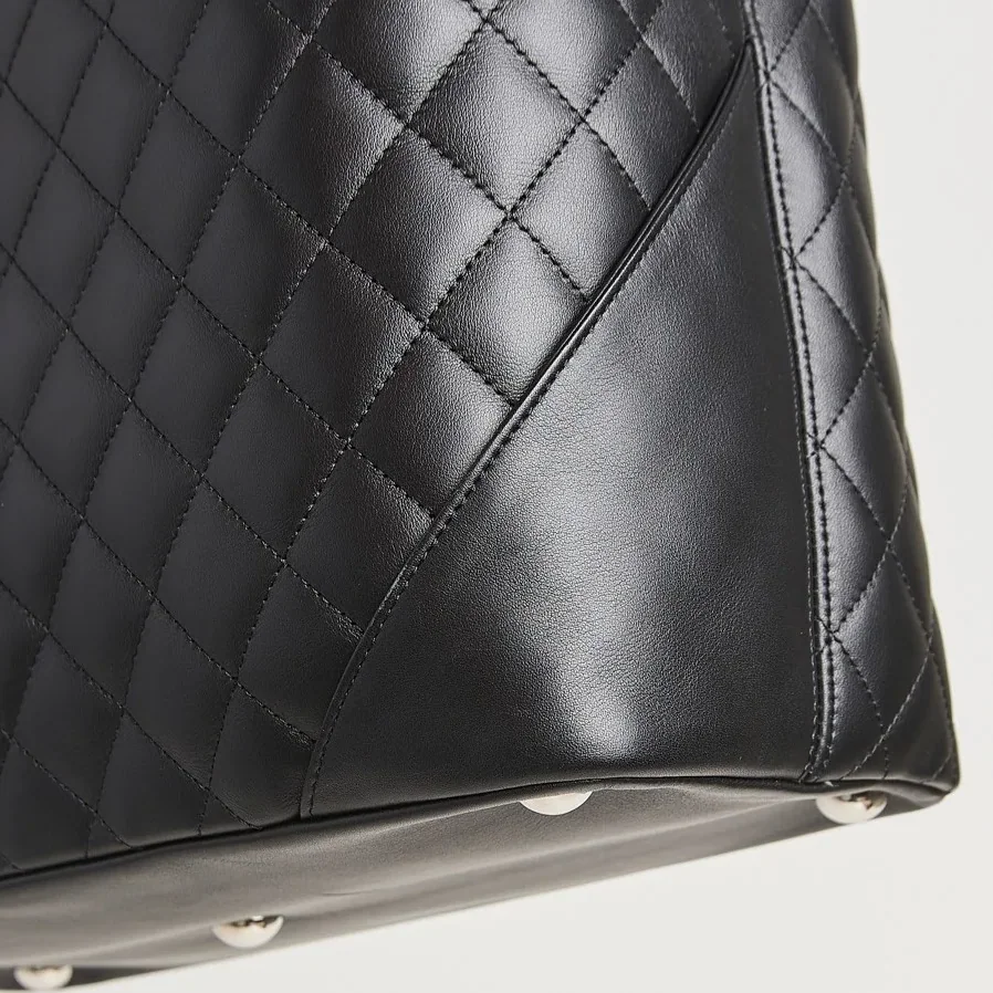 Chanel Cambon Ligne Large Tote Bag in Black Silver Hardware Chanel Cambon Ligne Large Tote Bag in Black Silver Hardware