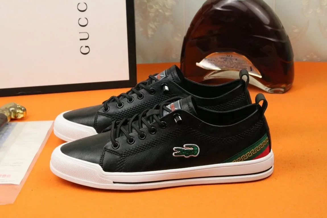 Gucci Sneaker Loafer With Embroidered Crocodile Black for Men