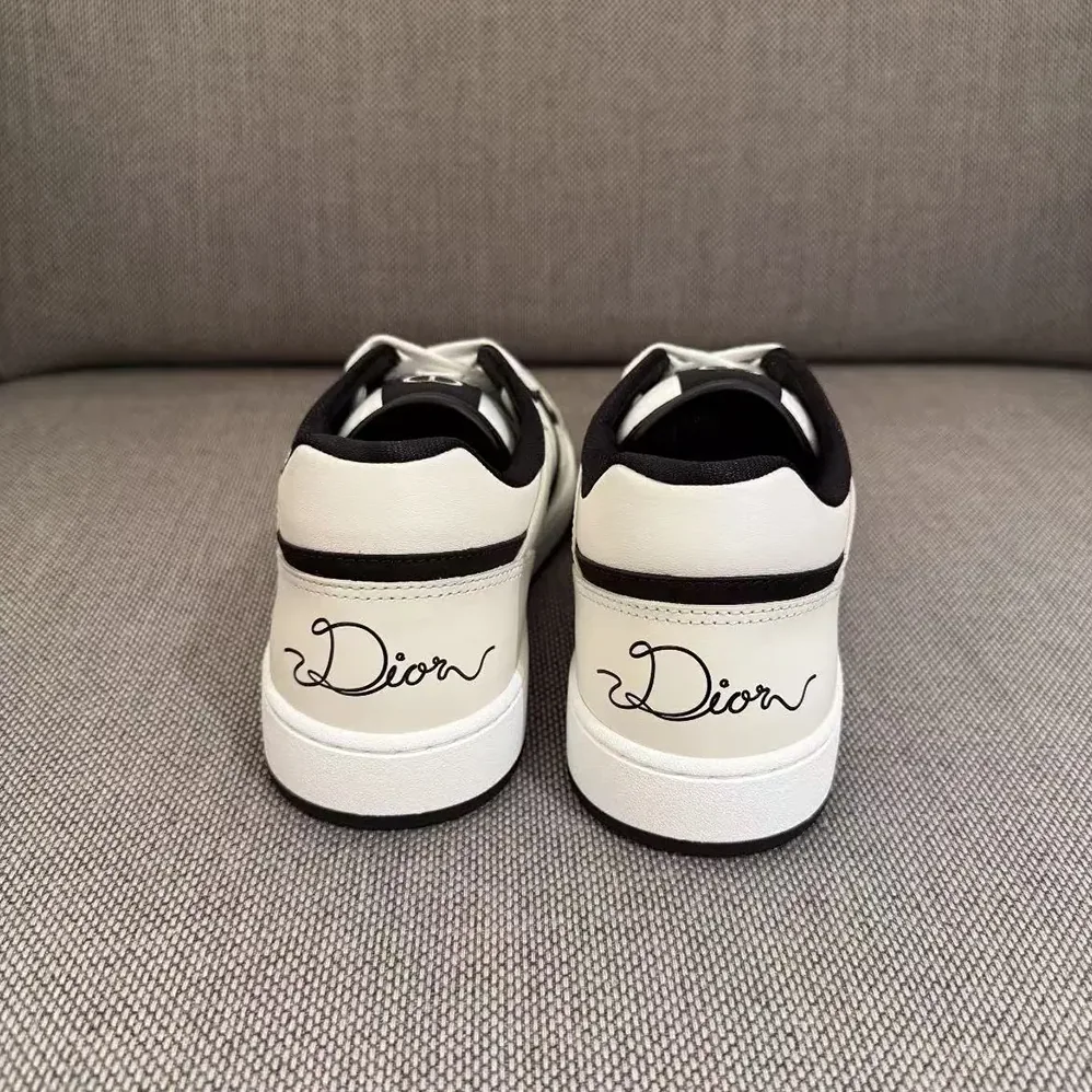 Dior B27 Uptown Low-Top Sneaker White and Black Smooth Calfskin H069 for Unisex