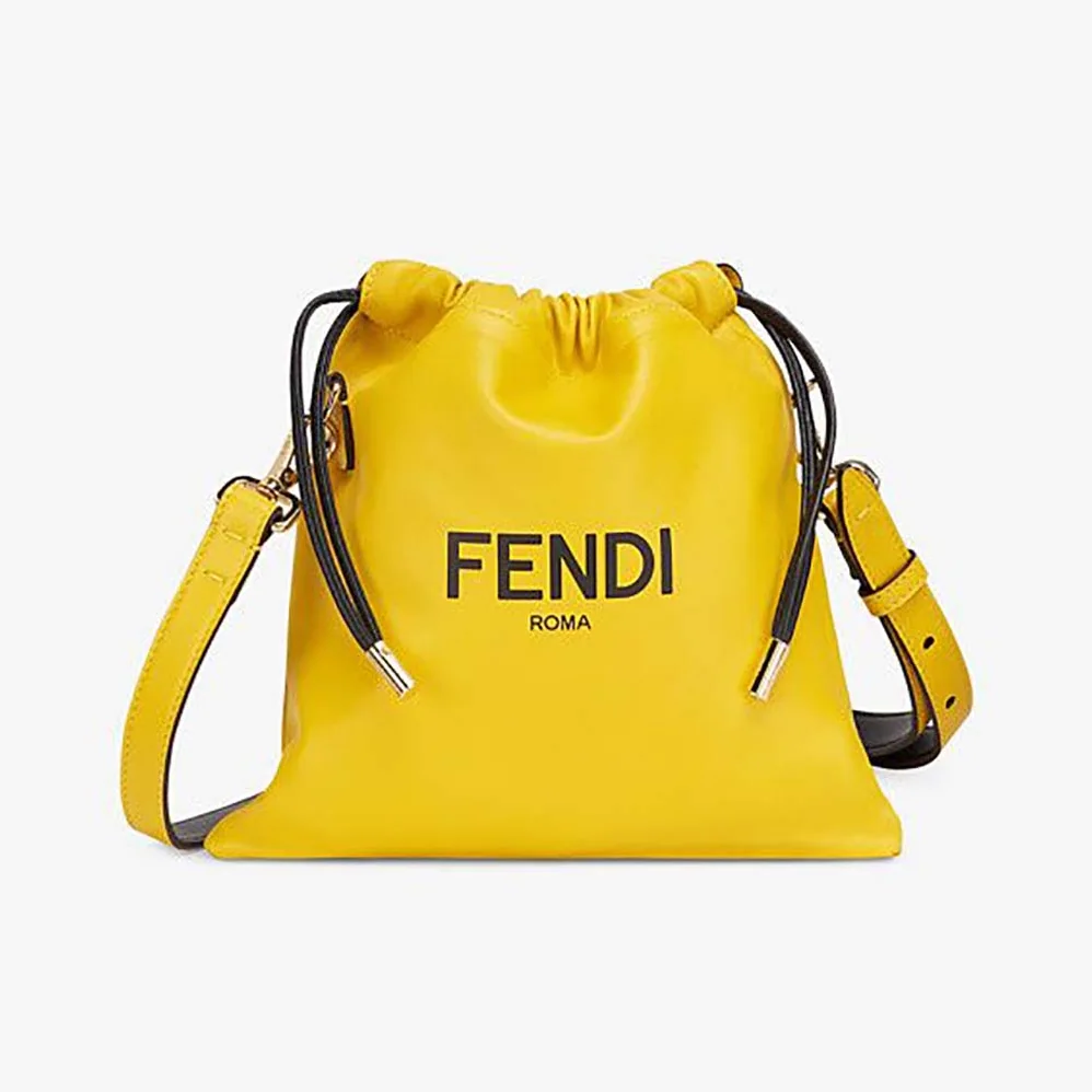 Fendi Fendi Pack Small Pouch Nappa Leather Bag for Men in Yellow
