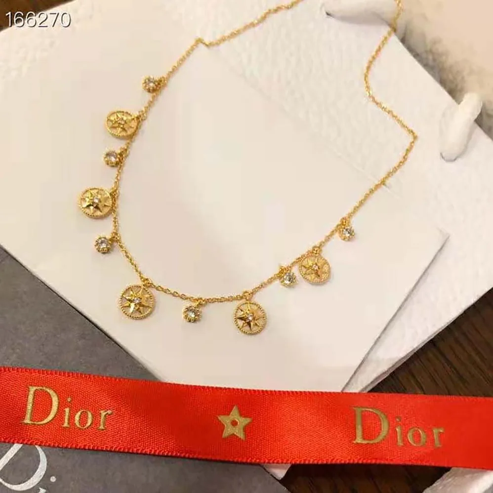 Dior Rose Des Vents Necklace Yellow Gold Diamonds and Mother-of for Women in pearl Dior Rose Des Vents Necklace Yellow Gold Diamonds and Mother-of for Women in pearl