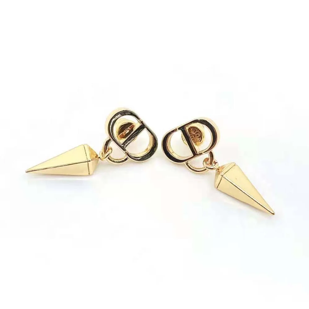 Dior Petit CD Earrings Gold for Women in Finish Metal Dior Petit CD Earrings Gold for Women in Finish Metal