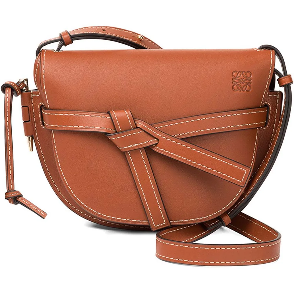 Loewe Gate Small Bag in Soft Natural Calf Leather for Women in Brown Loewe Gate Small Bag in Soft Natural Calf Leather for Women in Brown