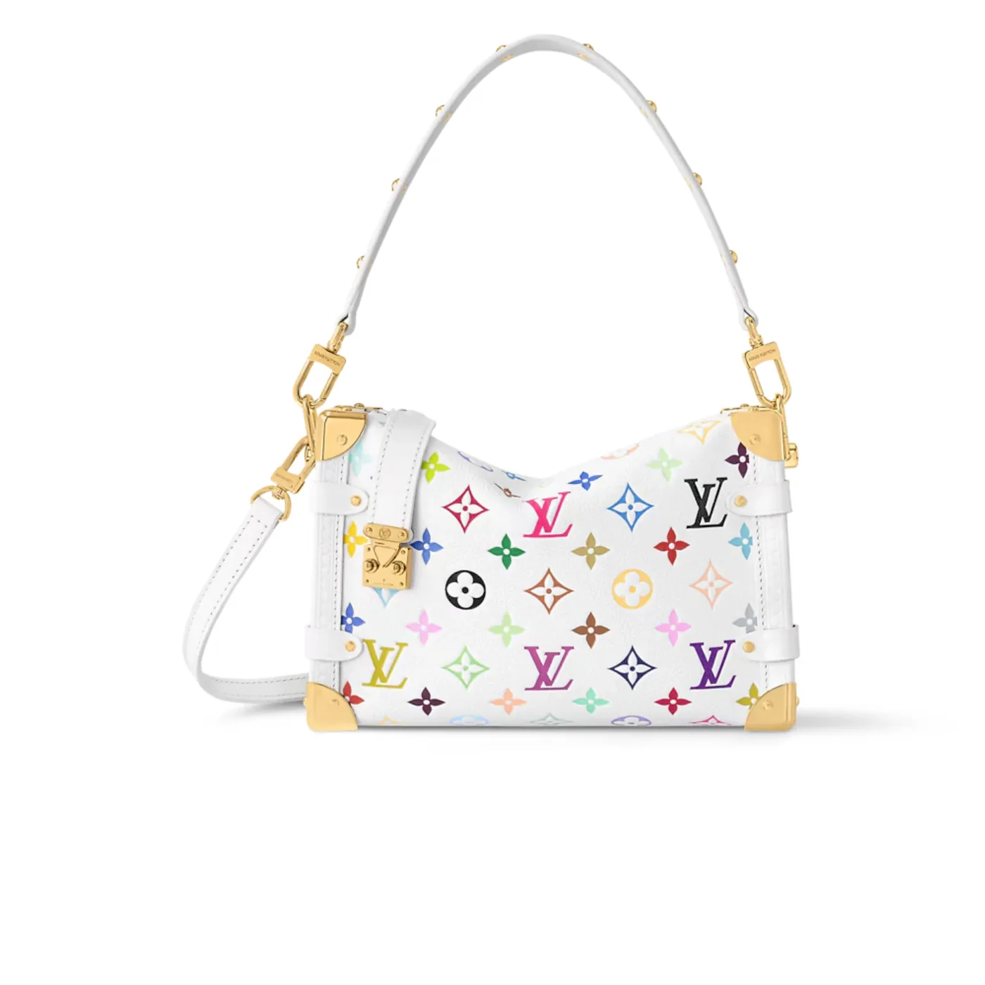 Louis Vuitton LV x TM Side Trunk MM Crossbody Bag in Multicolored Gold Hardware