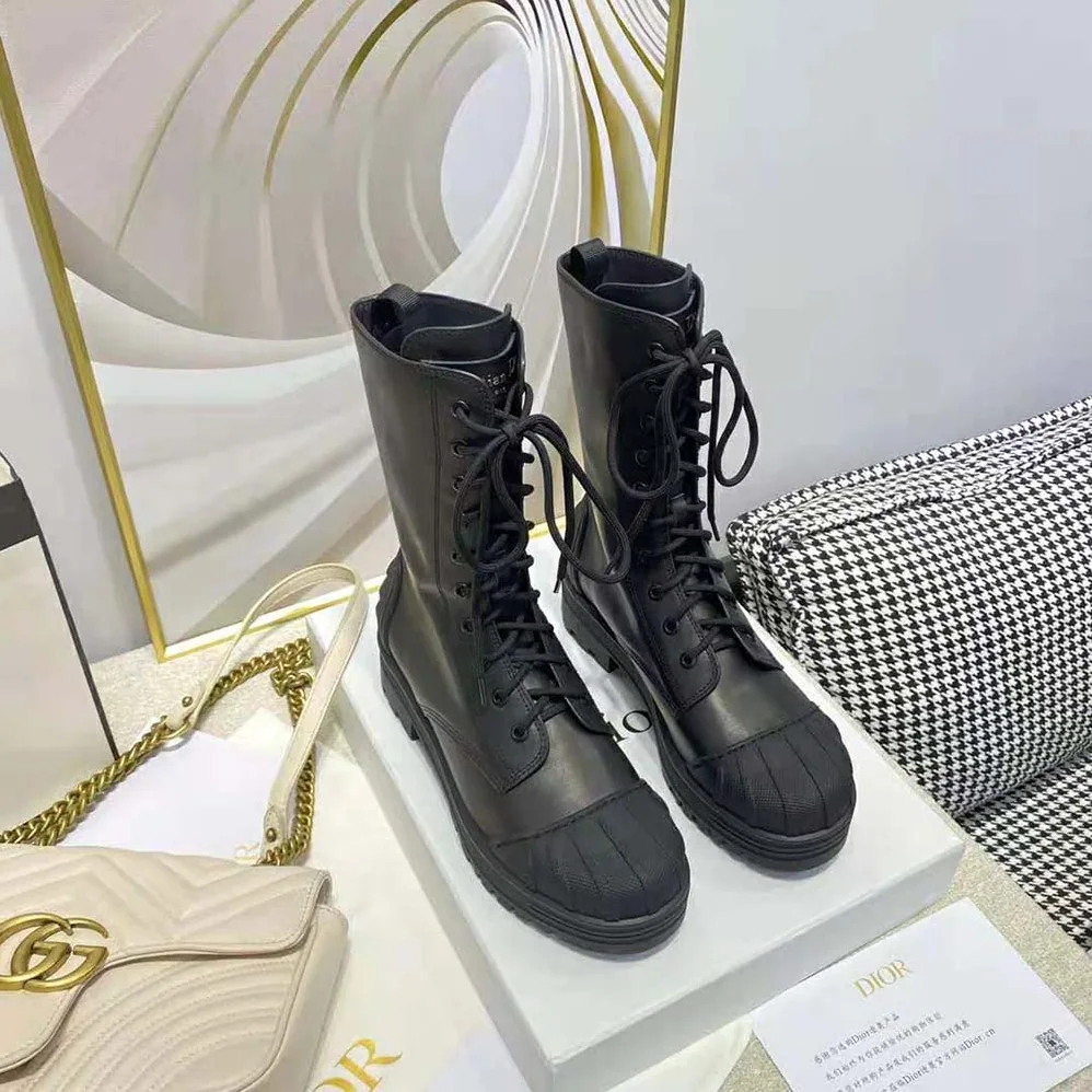 Dior Dioriron ankle Boot Black Rubber and Calfskin for Women