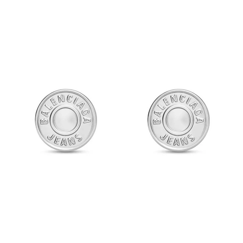 Balenciaga Jeans Earrings in Light Silver for Women Balenciaga Jeans Earrings in Light Silver for Women