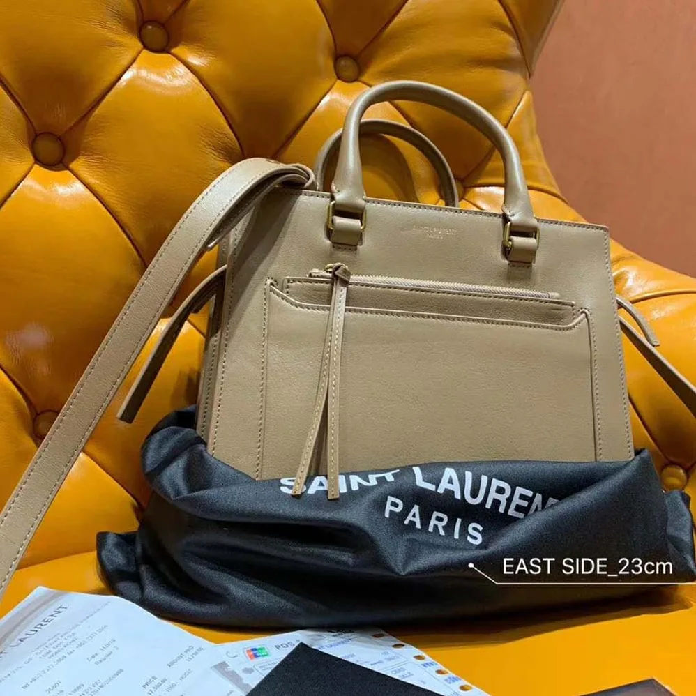 Saint Laurent YSL East Side Small Tote Smooth for Women in Sandy