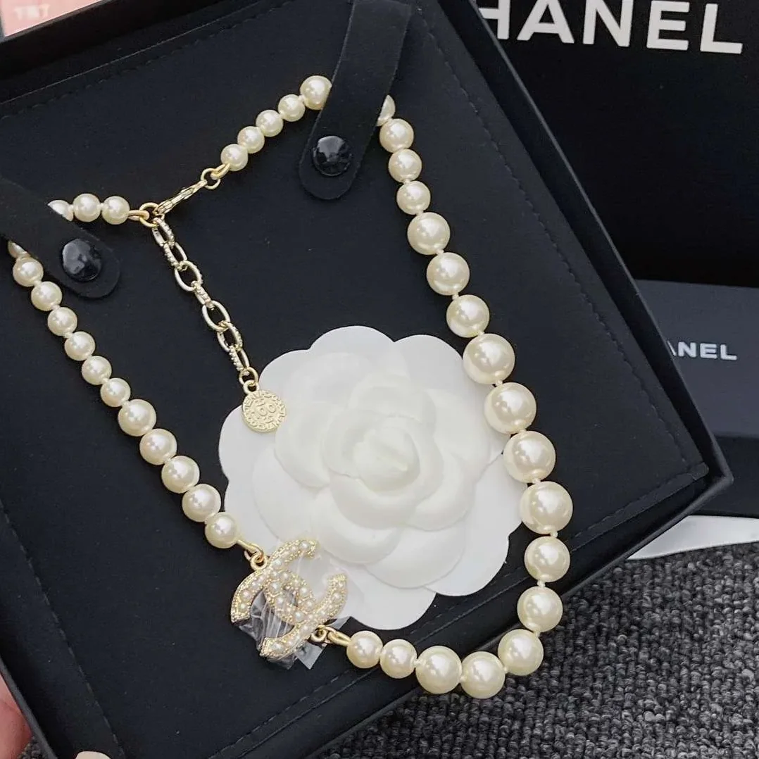Chanel Pearl Necklace White