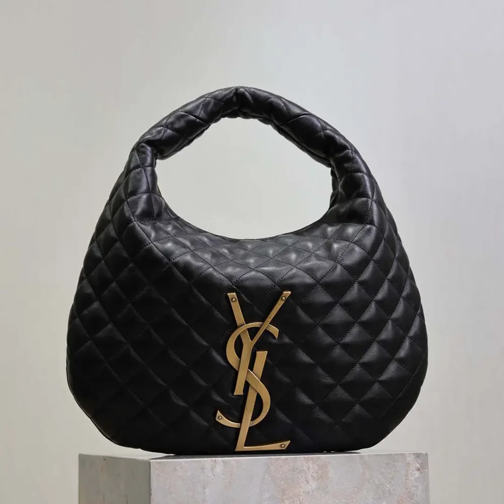 Saint Laurent YSL Icare Hobo In Quilted Nappa for Women in Black Saint Laurent YSL Icare Hobo In Quilted Nappa for Women in Black