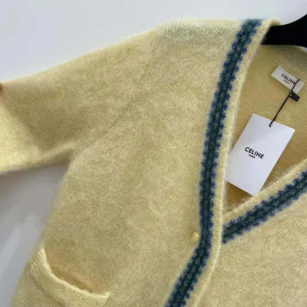 Celine Cardigan Jacket in Mohair for Women Celine Cardigan Jacket in Mohair for Women