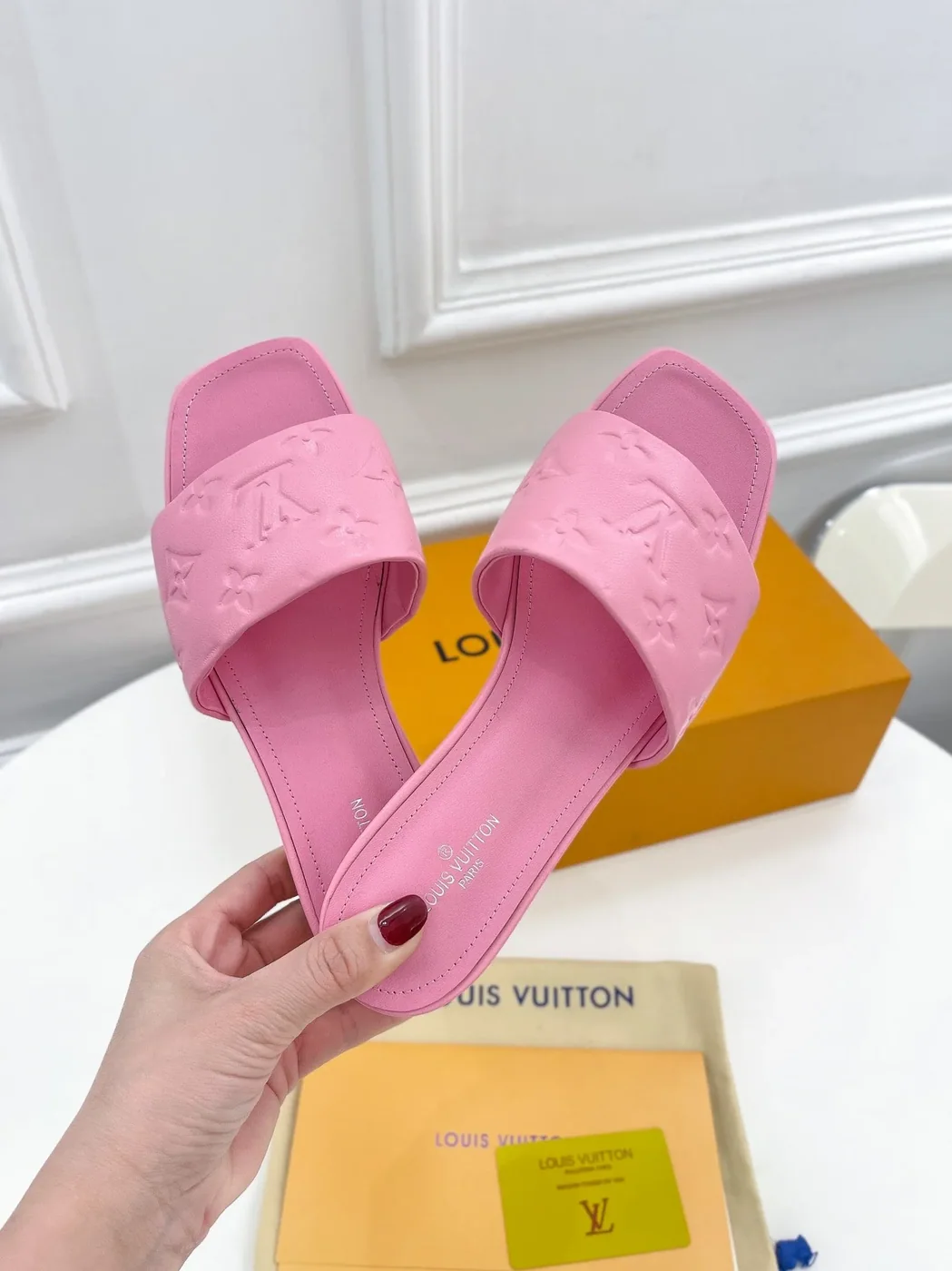 Louis Vuitton Revival Flat Mule Light Pink LV 1A9PA1 Louis Vuitton Revival Flat Mule Light Pink LV 1A9PA1