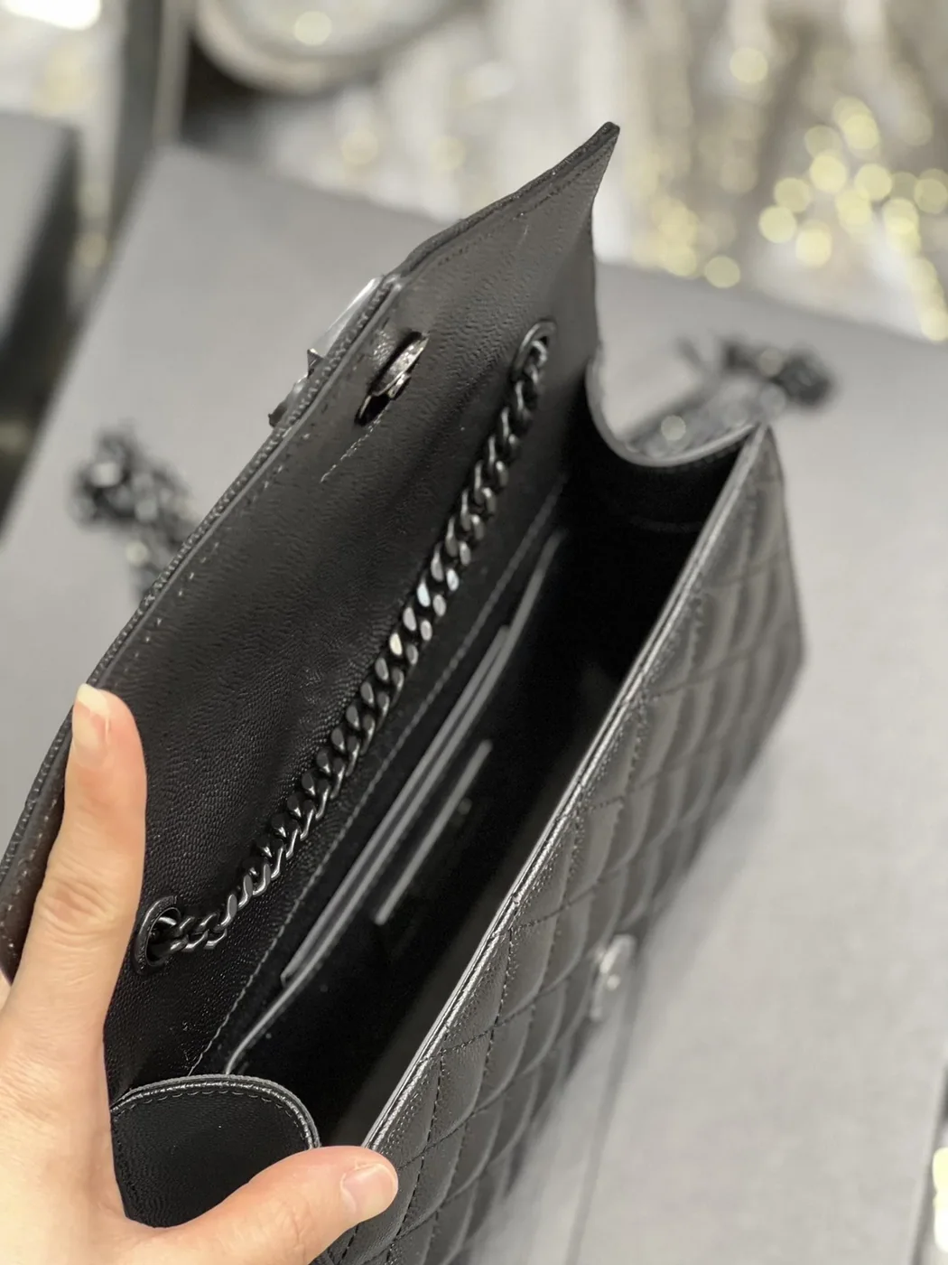 Saint Laurent Small Bag Black In Mix Matelasse in YSL Saint Laurent Small Bag Black In Mix Matelasse in YSL