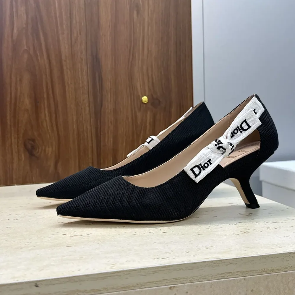 Dior J'Adior Pump Black Technical Fabric for Women Dior J'Adior Pump Black Technical Fabric for Women