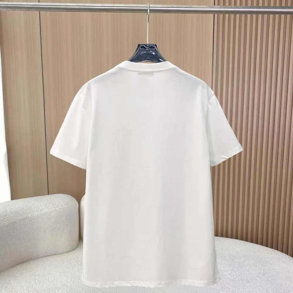 Burberry Check Label Cotton T-shirt for Women in White Burberry Check Label Cotton T-shirt for Women in White