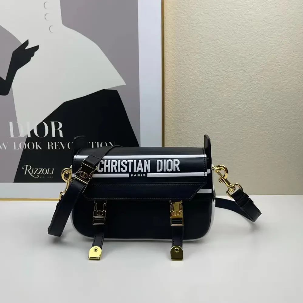 Dior Small Diorcamp Bag Black and White Smooth Calfskin for Women Dior Small Diorcamp Bag Black and White Smooth Calfskin for Women