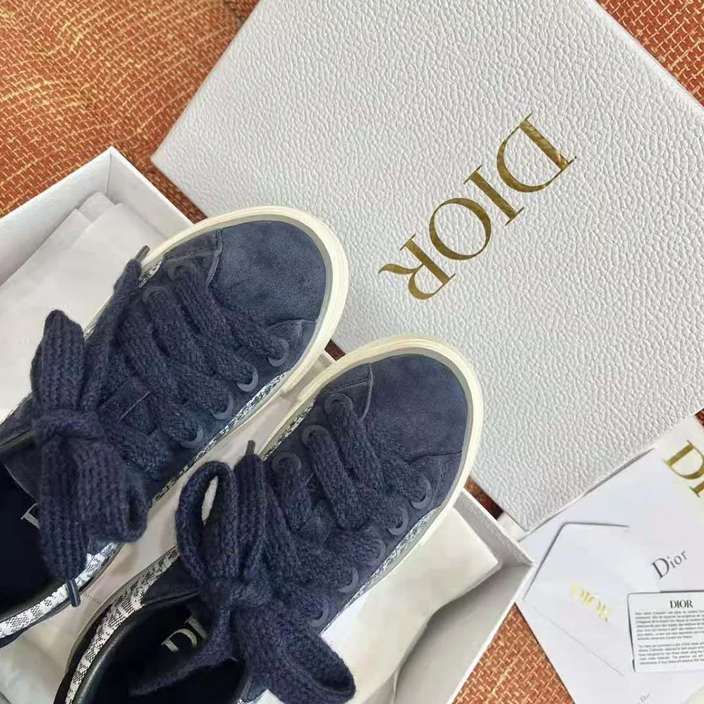 Dior B33 Sneaker Navy Blue Dior Oblique Jacquard and Suede for Men Dior B33 Sneaker Navy Blue Dior Oblique Jacquard and Suede for Men