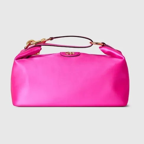 Gucci Vanity Medium Top Handle Bag in Fuchsia Gold Hardware