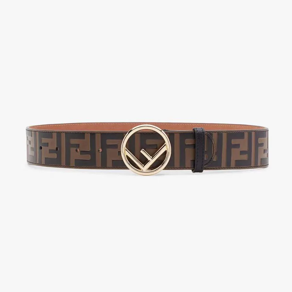 Fendi F is Fendi Belt Brown FF leather-8C0585A5TLF13VK for Women Fendi F is Fendi Belt Brown FF leather-8C0585A5TLF13VK for Women