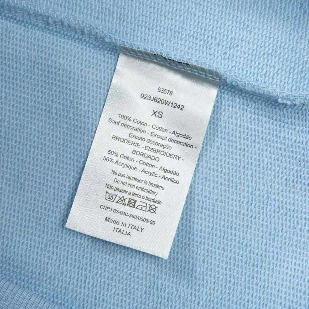 Dior Christian Dior Couture Sweatshirt Blue Cotton Fleece for Men