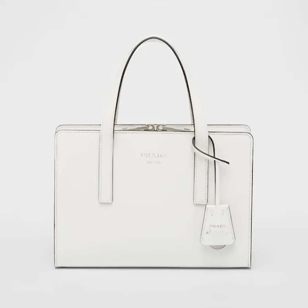 Prada Re-Edition 1995 Brushed-Leather Mini Handbag for Women in White