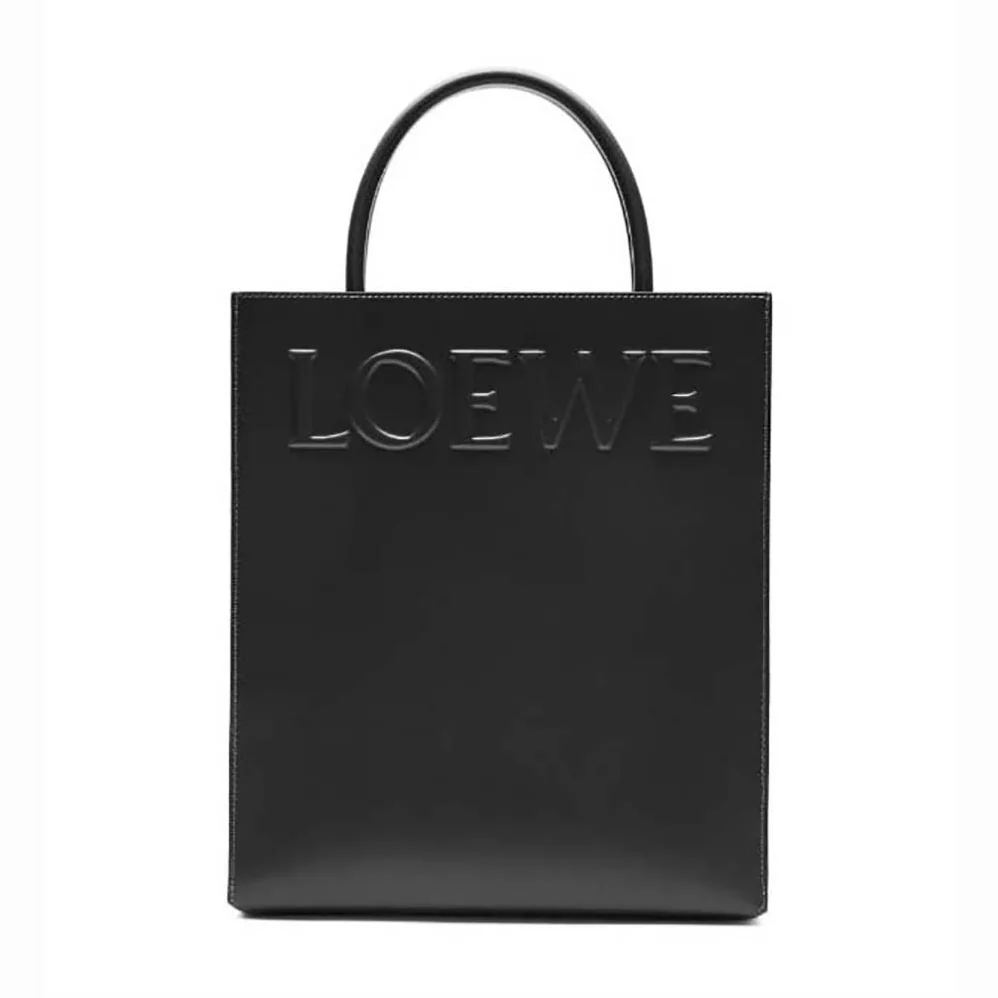 Loewe LOEWE Standard A4 Tote in Sleek Calfskin for Women in Black Loewe LOEWE Standard A4 Tote in Sleek Calfskin for Women in Black