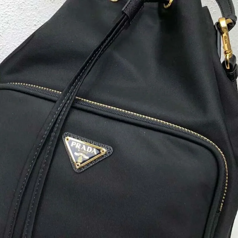 Prada Fabric Shoulder Bag for Unisex in Black Prada Fabric Shoulder Bag for Unisex in Black