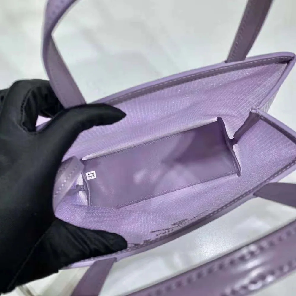 Prada Small Sequined Mesh Tote Bag for Women in Purple Prada Small Sequined Mesh Tote Bag for Women in Purple