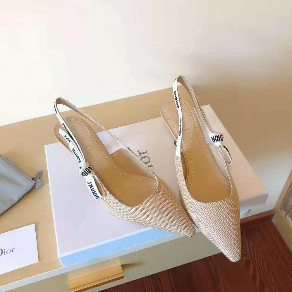 Dior J Adior Slingback Pump Nude Technical Fabric for Women Dior J Adior Slingback Pump Nude Technical Fabric for Women