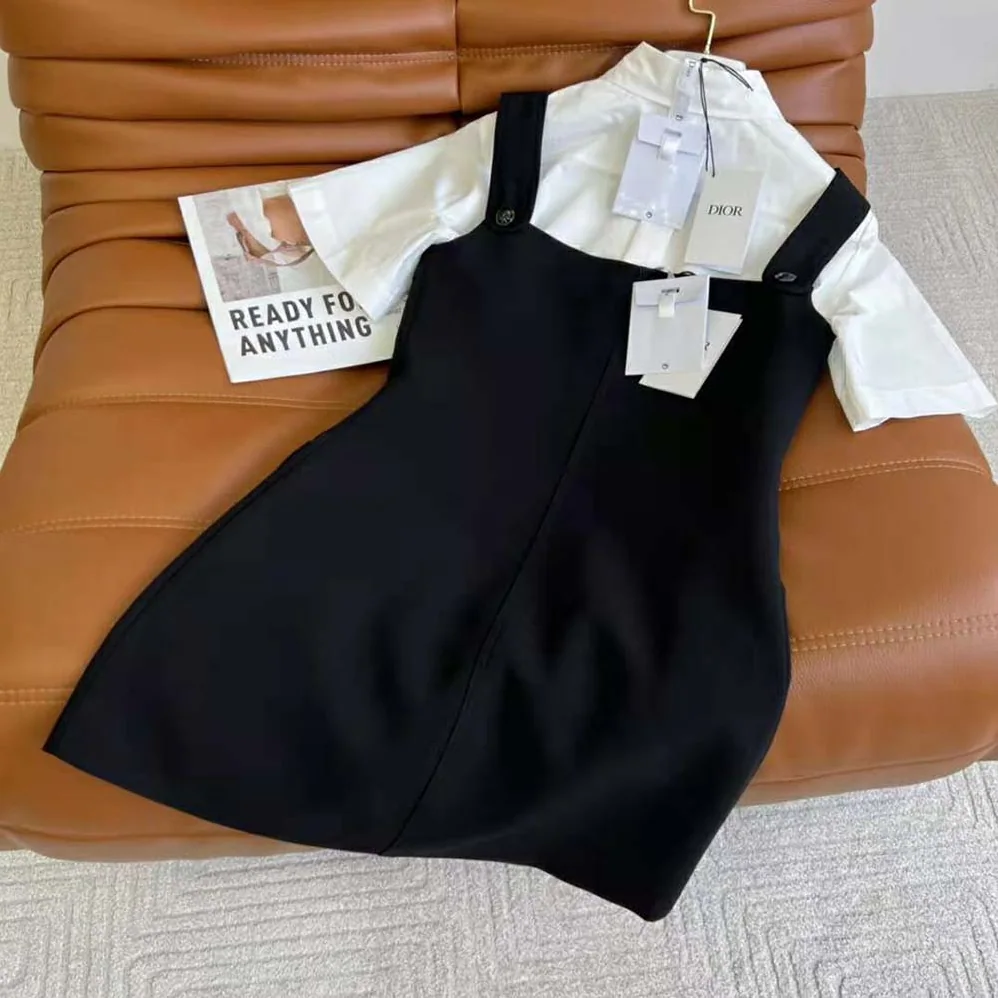 Dior Short Dress Black Wool and Silk for Women Dior Short Dress Black Wool and Silk for Women