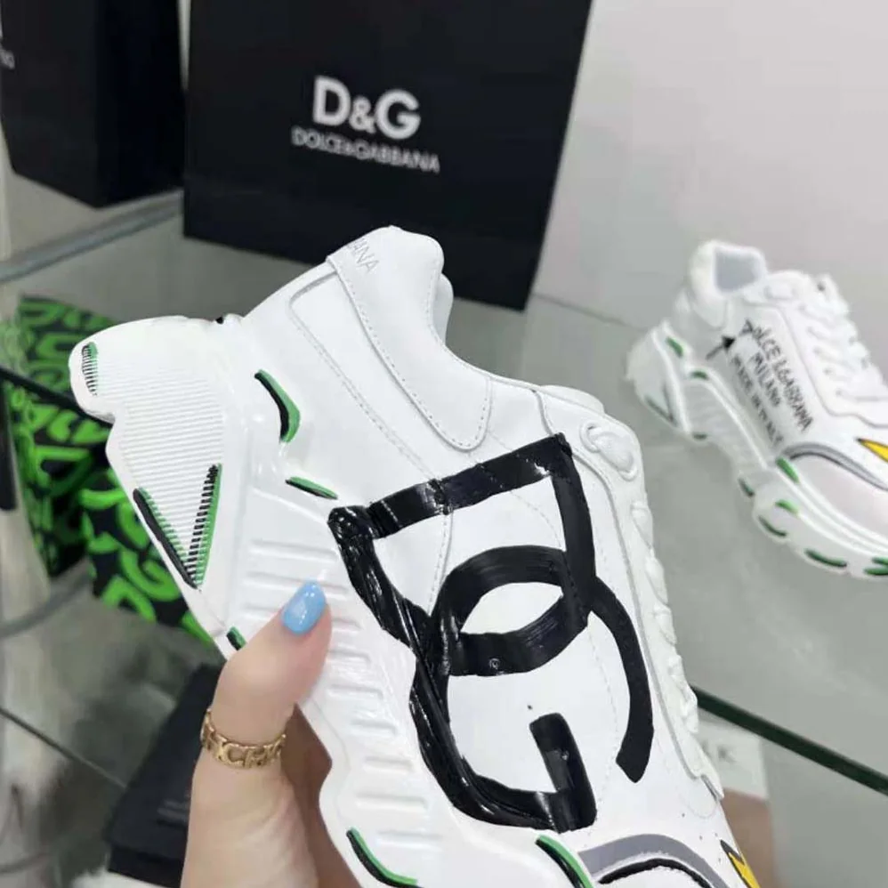 Dolce Gabbana D&G Calfskin Nappa Daymaster Sneakers for Unisex in White Dolce Gabbana D&G Calfskin Nappa Daymaster Sneakers for Unisex in White