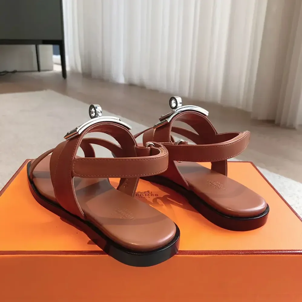 Hermes Ines Sandal-Brown H241155Z for Women