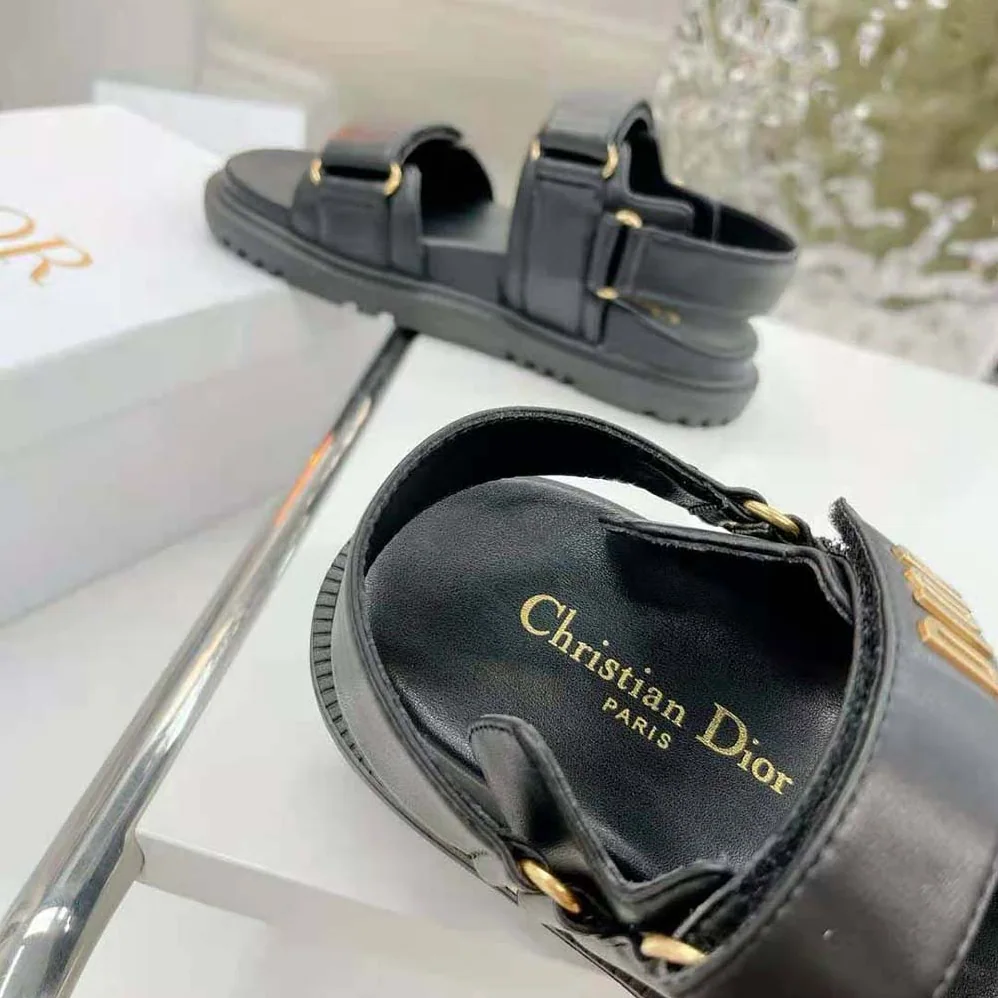 Dior Dioract Sandal Black Lambskin for Women Dior Dioract Sandal Black Lambskin for Women