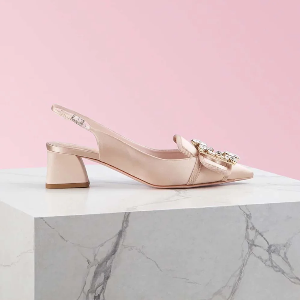 Roger Vivier Broche Vivier Sling Back Pumps for Women in Sandy
