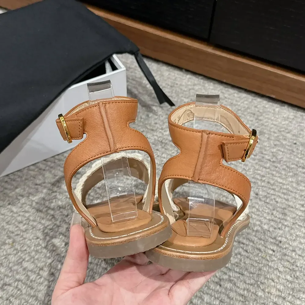 Celine Lympia Sandal in Triomphe Maccramé Cotton & Calfskin for Women in White Celine Lympia Sandal in Triomphe Maccramé Cotton & Calfskin for Women in White