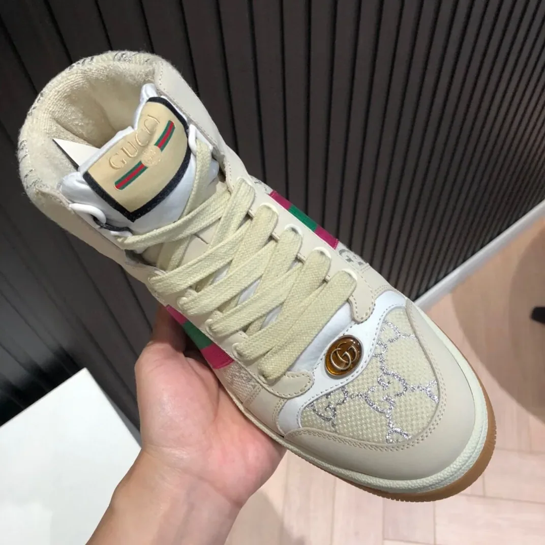 Gucci Screener GG High for Men in Top Beige Pink Green