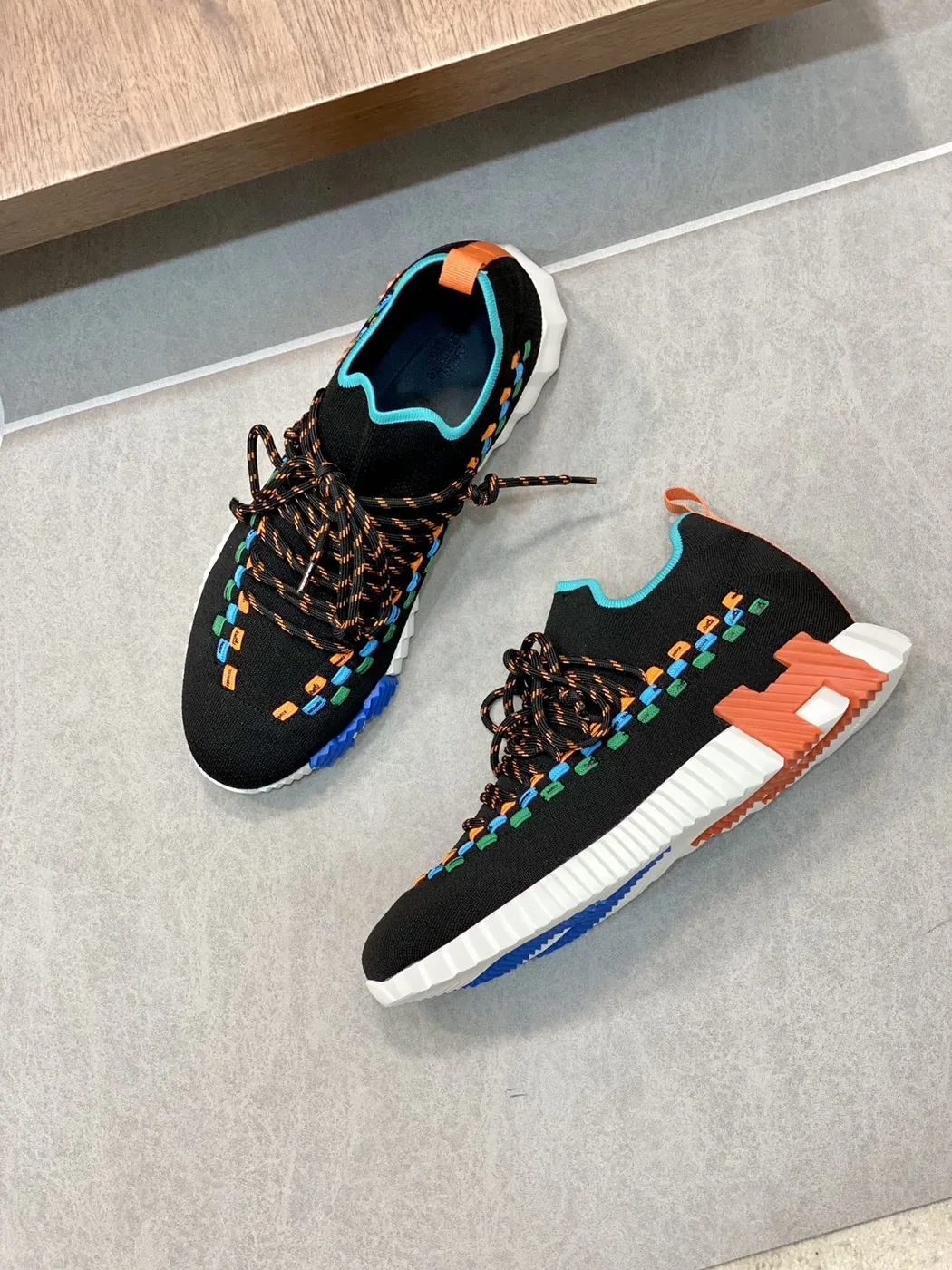 Hermes Sneakers Flex Black And Blue